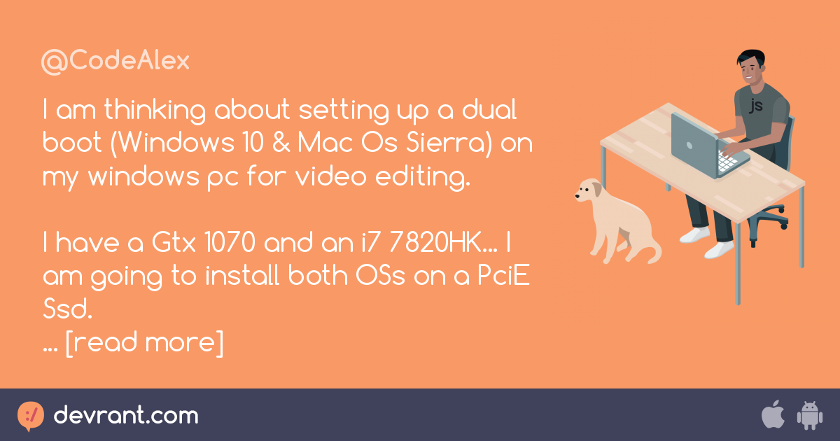 Dual boot windows 10 and macos high sierra on pc