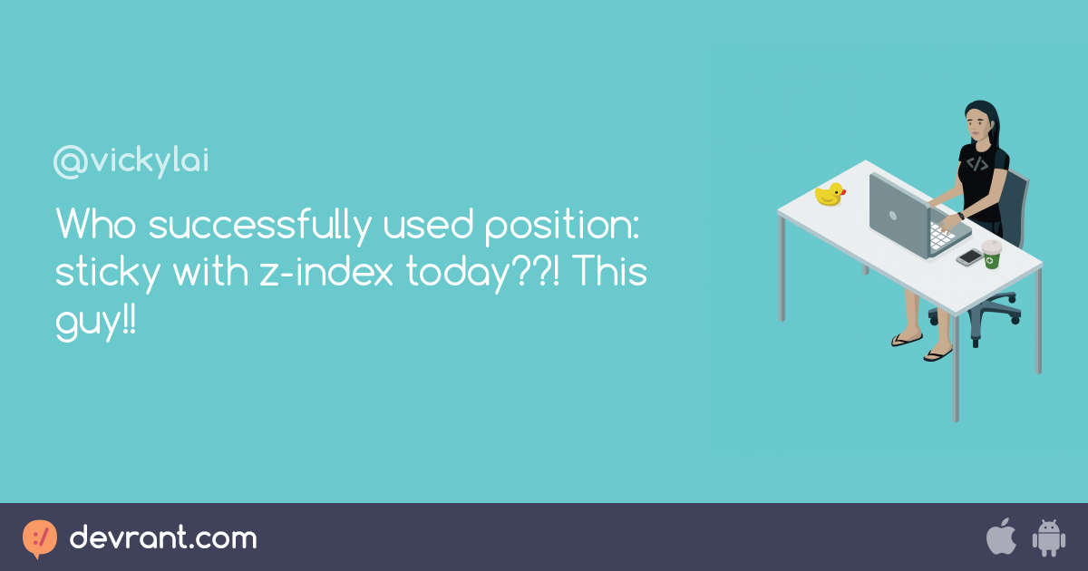 position sticky z index