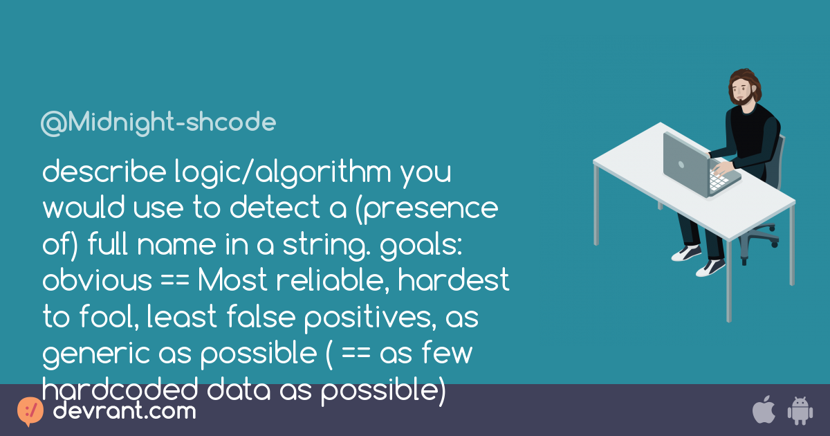 describe logic/algorithm you would use to detect a (presence of) full ...